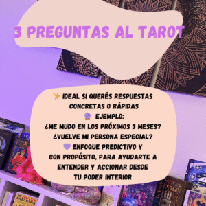 3 Preguntas puntuales al tarot