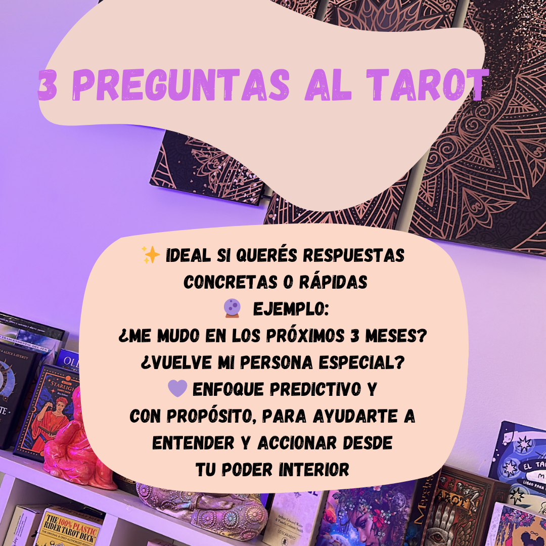 3 Preguntas puntuales al tarot