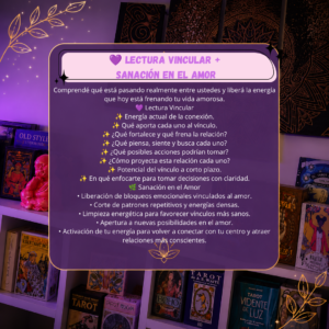 💖 Lectura Vincular + Sanación en el Amor🪷