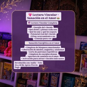 💖 Lectura Vincular + Sanación en el Amor🪷